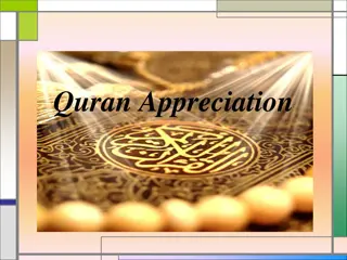 Quran Appreciation - Study of Quranic Verses and the Story of Sahib Yasin