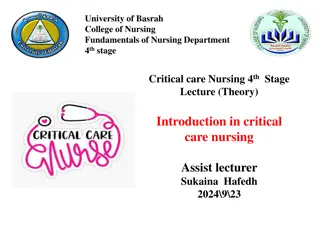 Overview of Critical Care Nursing: Fundamentals and Practices