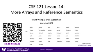 Arrays and Reference Semantics in Programming