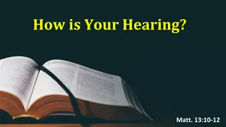 Parable of Hearing in Matthew 13:10-12