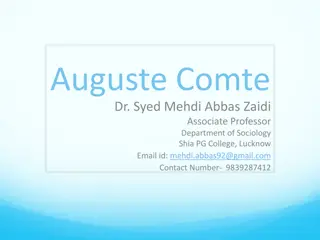 Auguste Comte: Three Stages of Human Knowledge