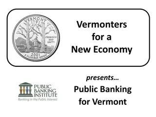 Public Banking for Vermont: A Path to Economic Growth