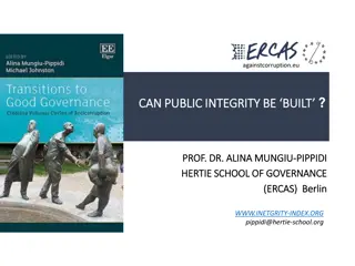 Building Public Integrity against Corruption - Insights and Data