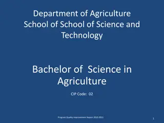 Quality Improvement Report for Agriculture Program 2010-2011