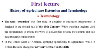Agricultural Extension History and Terminology Through the Ages