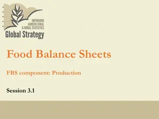 Food Balance Sheets - Production and Data Sources