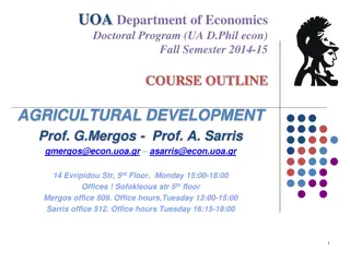 Agricultural Development Course Outline at UOA Department of Economics