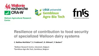 Resilience of Walloon Dairy Systems to Enhance Food Security