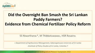 Impact of Chemical Fertilizer Ban on Sri Lankan Paddy Farmers