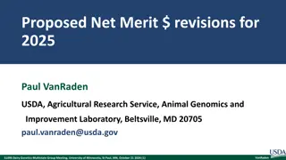 Proposed Net Merit Revisions for 2025 by Paul VanRaden