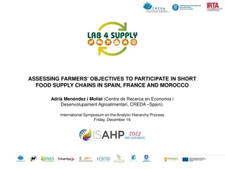 Assessing Farmers' Objectives in Short Food Supply Chains Study
