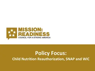 Child Nutrition Reauthorization: Strengthening Programs for Healthier Children
