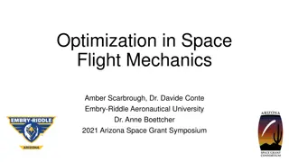 Optimization Strategies for Space Flight Mechanics