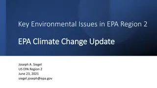 EPA Region 2 Environmental Issues and Climate Change Update