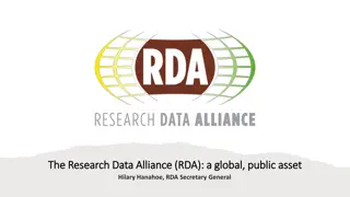 Research Data Alliance (RDA): Global Public Asset and Community for Data Sharing