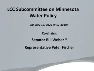 Minnesota Water Policy Subcommittee Meeting Agenda