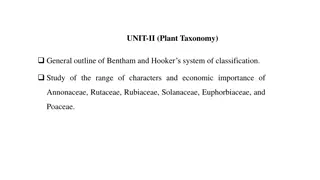Bentham and Hooker's Plant Taxonomy Classification Overview