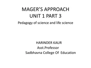 Pedagogy of Science: Mager's Approach and Behavioral Objectives