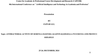 Evaluating Antibacterial Activity of Moringa against Klebsiella and Proteus