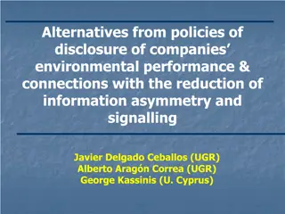 Alternative Policies for Disclosure of Environmental Performance in Companies