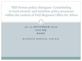 Promoting Food Security and Nutrition Policies in Africa