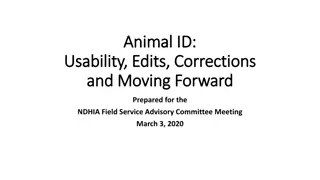 Animal ID and Usability for Genetic Evaluations
