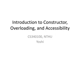 Constructor Overloading and Accessibility in Object-Oriented Programming