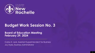 Budget Work Session No. 3 - Board of Education Meeting