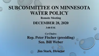 Minnesota Water Policy Subcommittee Meeting Agenda