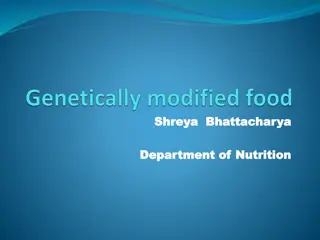 Genetically Modified Organisms and GE Foods