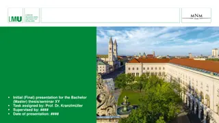 Initial & Final Presentation for Bachelor Thesis Seminar
