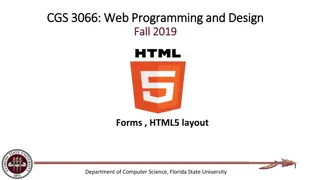 Introduction to HTML Forms and Input Controls