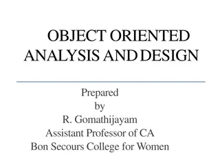 Object-Oriented Analysis and Design