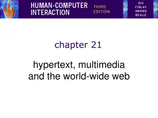Hypertext and Multimedia in Web Technology
