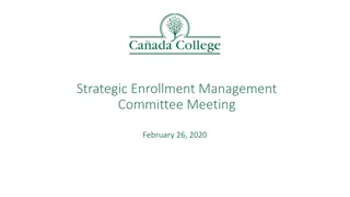Strategic Enrollment Management Committee Meeting Summary