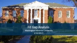 Fit Gap Analysis at Washington Adventist University
