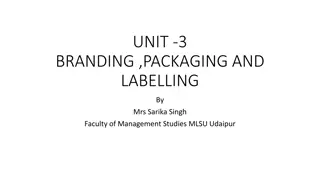 Branding, Packaging, and Labeling: Key Concepts and Elements