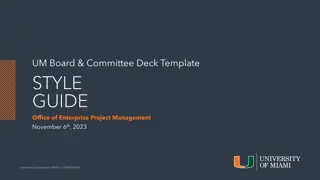 Colorful Guidelines for Deck Design | Template for Board and Committee Presentation
