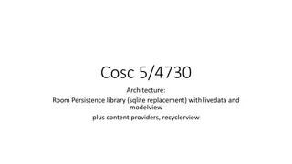 Room Persistence Library Overview & Implementation Guide