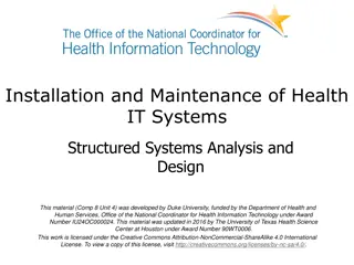 Project Management and Systems Analysis in Health IT