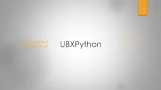 UBXPython: The New Scripting Engine for UBX Big Data Analytics