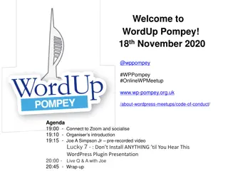 WordPress Plugin Presentation: Lucky 7 with Joe A. Simpson Jr. at WordUp Pompey