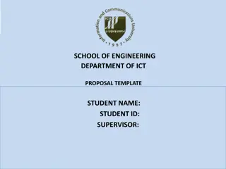 Engineering Department of ICT: Proposal Template and Guidelines