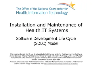 Health IT Systems Software Development Life Cycle (SDLC) - Models & Importance