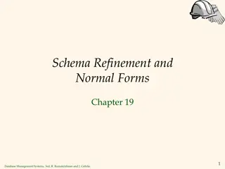 Schema Refinement and Normal Forms in Database Management