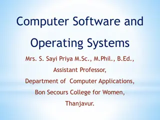 Computer Software and Operating Systems