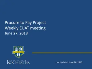 P2P Project Weekly EUAT Meeting - June 27, 2018