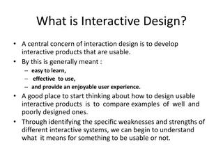 Interactive Design: Developing Usable Products