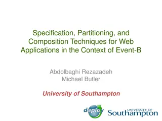 Techniques for Web Application Development with Event-B at University of Southampton