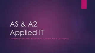 Applied IT Cambridge Technical Extended Certificate